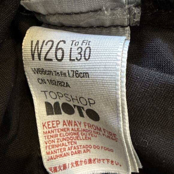 Topshop Moto Women's Jamie Jeans Denim Stretch Distressed Black Size W26xL30 - Picture 11 of 16